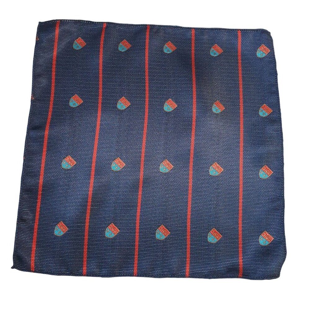Pocket Square Silk Blue Red Crest Formal Accessory Suit Wedding Prom Gift Stripe